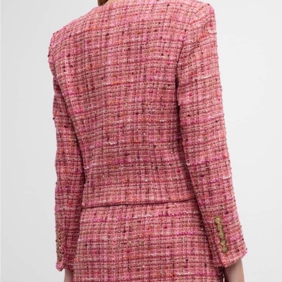 Veronica Beard Lars Tailored Jacket Pink Size 4 New - Picture 3 of 9